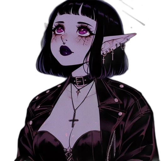 creature, jacket, jewelry, staff transparent PNG cut-out