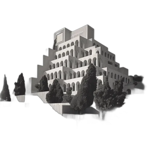 building, crown, 3d render, concept art transparent PNG cut-out