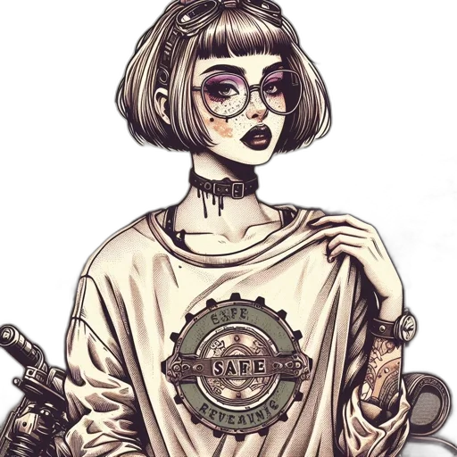 dress, staff, robot, jewelry transparent PNG cut-out
