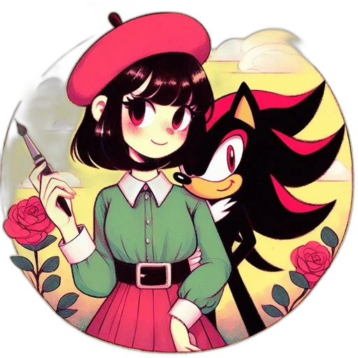 hat, staff, flower, crown transparent PNG cut-out