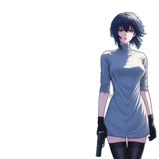 dress, staff, jacket, weapon transparent PNG cut-out