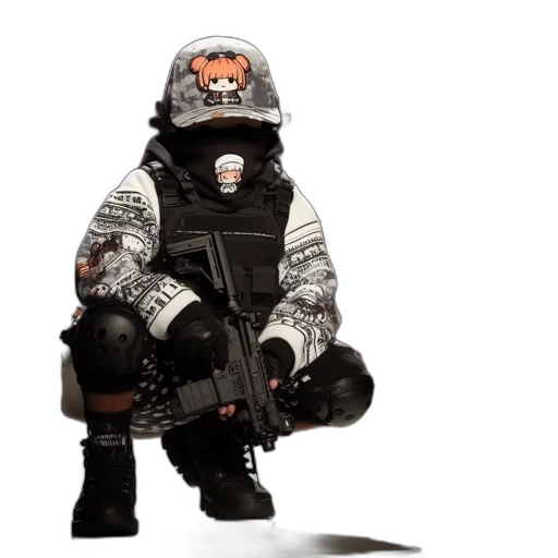 jacket, weapon, mask, staff transparent PNG cut-out
