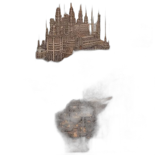 building, crown, dragon, concept art transparent PNG cut-out