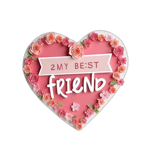 3d render, best, friend, card transparent PNG cut-out