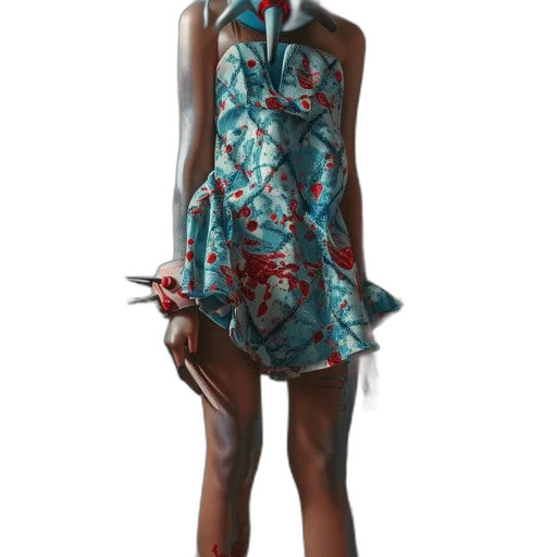 dress, concept art, 3d render, photorealistic transparent PNG cut-out