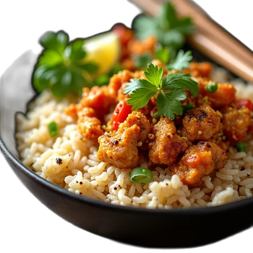 food, southwest, chicken, rice transparent PNG cut-out
