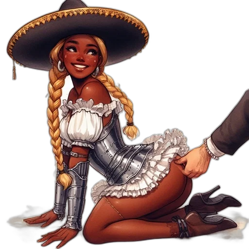 dress, hat, concept art, fantasy art transparent PNG cut-out