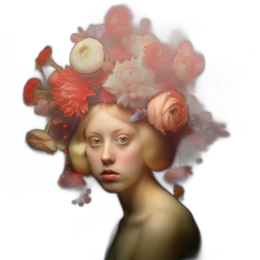 flower, face, crown, mask transparent PNG cut-out
