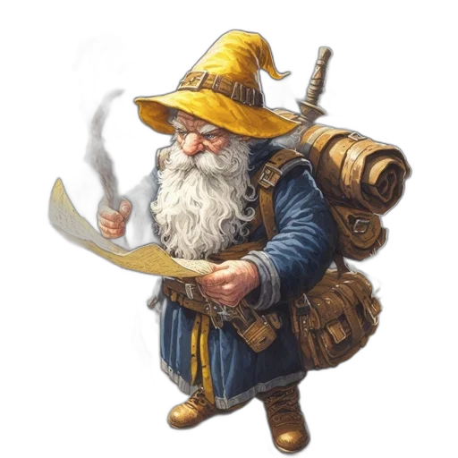 staff, hat, weapon, dragon transparent PNG cut-out