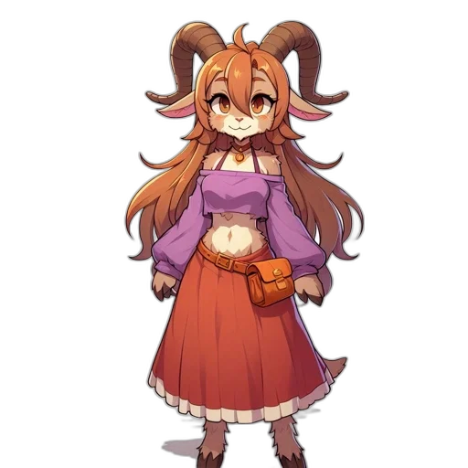 staff, dress, creature, animal transparent PNG cut-out