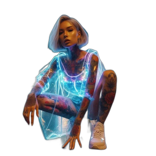 dress, jacket, robot, creature transparent PNG cut-out