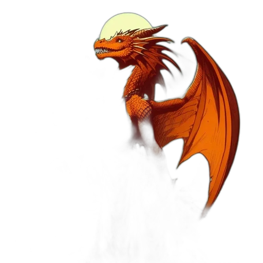 dragon, staff, creature, mask transparent PNG cut-out