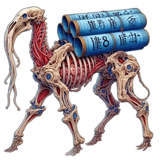 animal, concept art, skeletal-muscular, creature transparent PNG cut-out