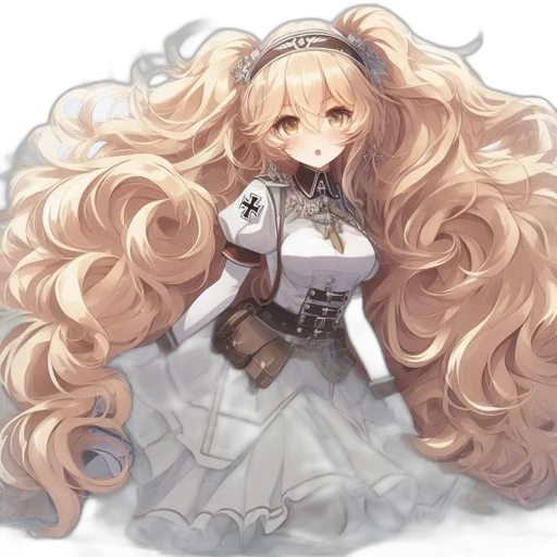 hair, crown, dress, staff transparent PNG cut-out