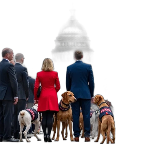 staff, group, people, including transparent PNG cut-out
