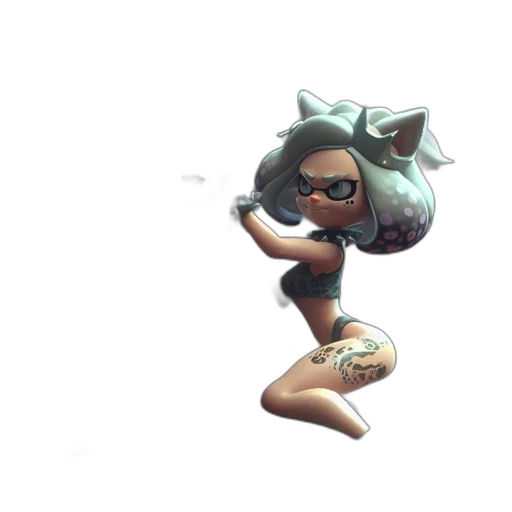 weapon, staff, dress, creature transparent PNG cut-out