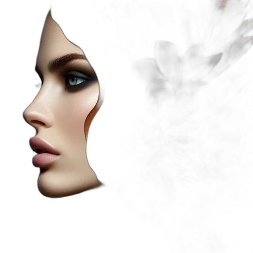 face, mask, jewelry, photorealistic transparent PNG cut-out