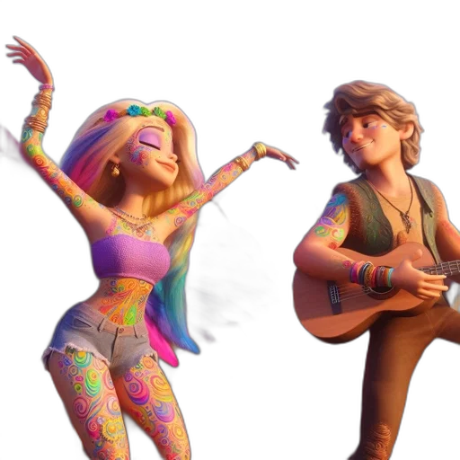 3d render, concept art, cartoon, outer space transparent PNG cut-out