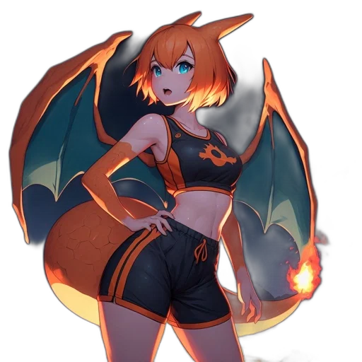 dragon, staff, creature, fantasy art transparent PNG cut-out