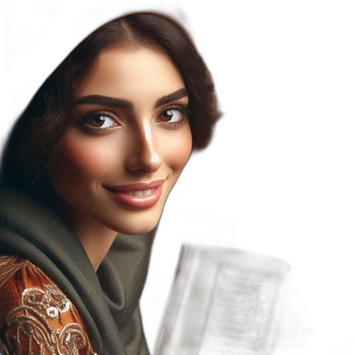face, jewelry, photorealistic, oil painting transparent PNG cut-out