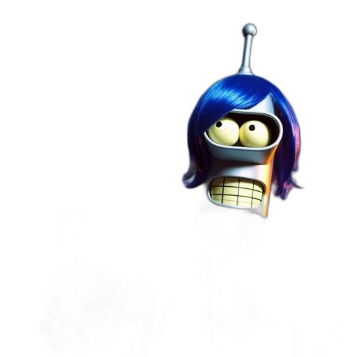 robot, weapon, staff, crown transparent PNG cut-out