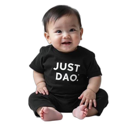 black, white, infant, onesuit transparent PNG cut-out