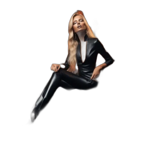 jacket, hair, staff, dress transparent PNG cut-out