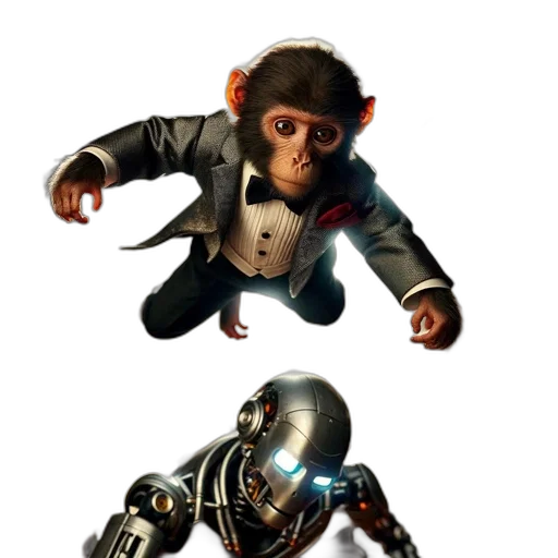 animal, robot, creature, jacket transparent PNG cut-out