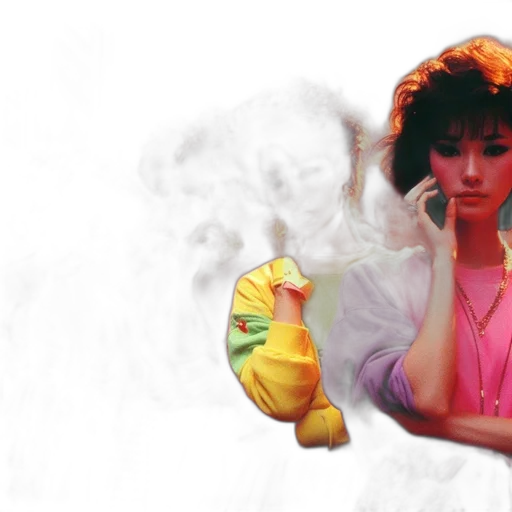 jacket, vaporwave, photorealistic, 3d render transparent PNG cut-out