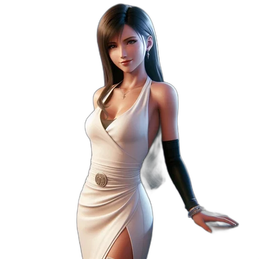 dress, jewelry, 3d render, concept art transparent PNG cut-out