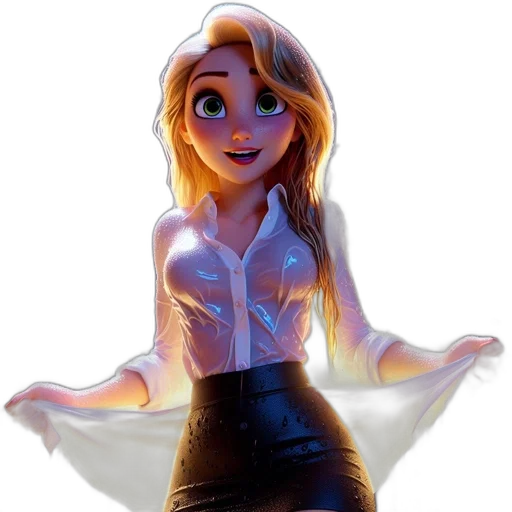 dress, staff, cartoon, concept art transparent PNG cut-out