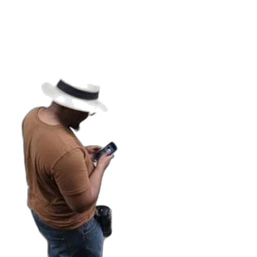 hat, staff, jacket, robot transparent PNG cut-out