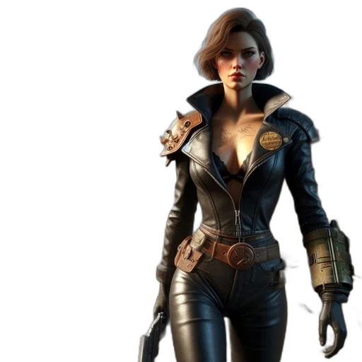 jacket, concept art, 3d render, cyberpunk transparent PNG cut-out
