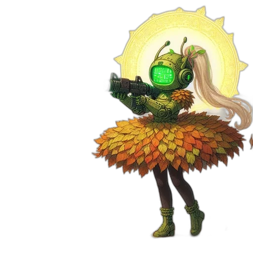 weapon, robot, staff, concept art transparent PNG cut-out
