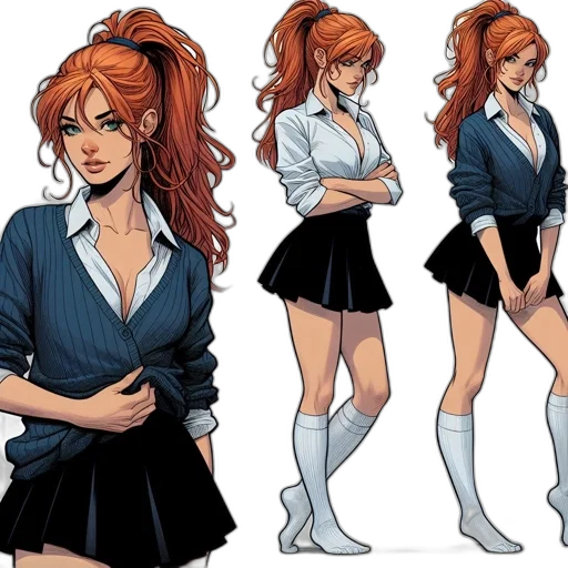 comic book art, concept art, cartoon, anime transparent PNG cut-out