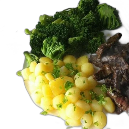 food, plate, featuring, broccoli transparent PNG cut-out