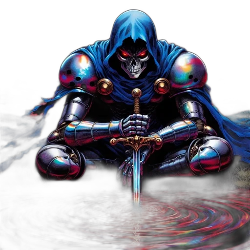 robot, sword, concept art, comic book art transparent PNG cut-out
