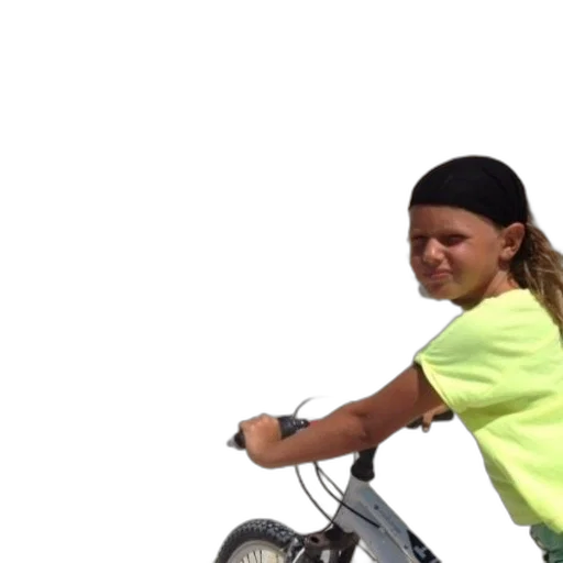 young, girl, bright, yellow transparent PNG cut-out