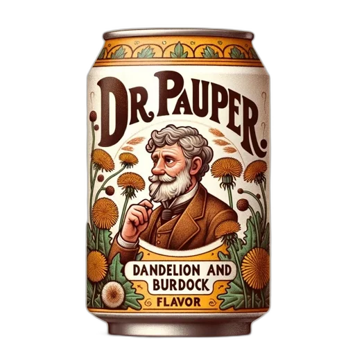 old-timey, soda, can, branded transparent PNG cut-out
