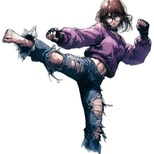 weapon, jacket, hair, sword transparent PNG cut-out