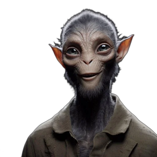 creature, staff, face, mask transparent PNG cut-out
