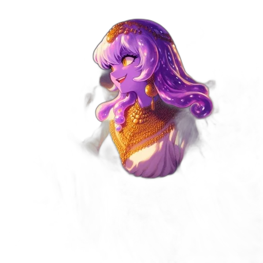 staff, dragon, hair, crown transparent PNG cut-out