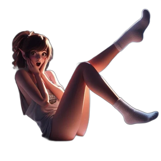 creature, dress, staff, face transparent PNG cut-out