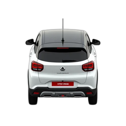 car, 3d render, white, compact transparent PNG cut-out