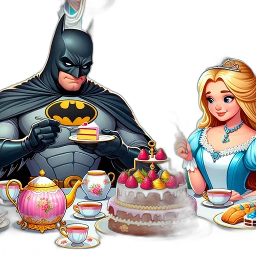 comic book art, concept art, two, characters transparent PNG cut-out