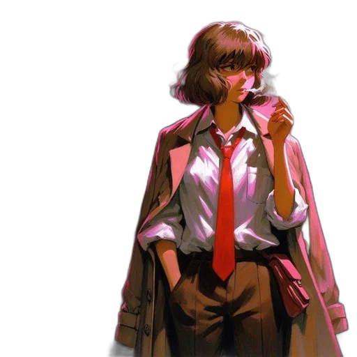 jacket, staff, umbrella, dress transparent PNG cut-out