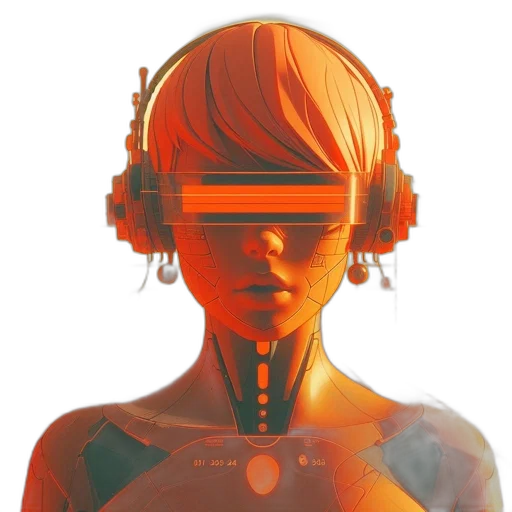 mask, robot, face, cyberpunk transparent PNG cut-out