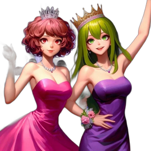crown, dress, concept art, fantasy art transparent PNG cut-out