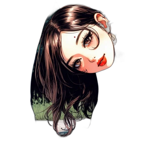 face, mask, hair, creature transparent PNG cut-out