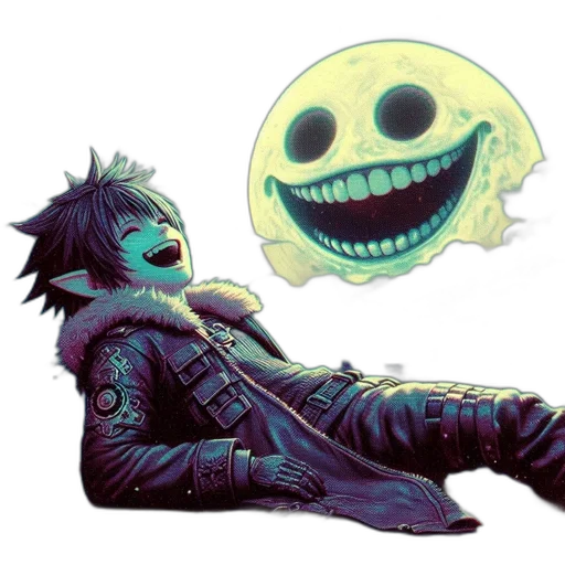 mask, creature, jacket, weapon transparent PNG cut-out